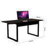 Escrivaninha para Escritório Mesa Diretor Industrial 160x80 Tampo e Pés de Ferro:preto - 3