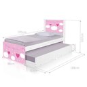 Ver imagem 4 de Cama Solteiro Infantil com Cama Auxiliar 195x96cm Personagens Nuvem Menina K02 - D’Rossi