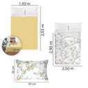 Ver imagem 5 de Jogo de Cama Casal King 180 Fios Algodão 4 Peças Estampado