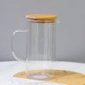 Jarra de Vidro com Tampa Bambu 1,3 L Mimo Style - 1