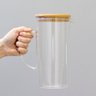 Jarra de Vidro com Tampa Bambu 1,3 L Mimo Style - 2
