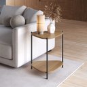 Ver imagem 1 de Mesa Lateral com Prateleira Orgânica 44,2cm Pé de Metal 28016 Artesano