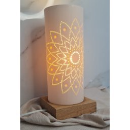 Luminária de Mesa Abajur em Pvc e Madeira - 2