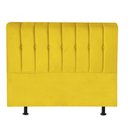 Ver imagem 2 de Cabeceira Estofada Kiara 195cm King Size Box Quarto Corino Amarelo - Ahazzo Móveis