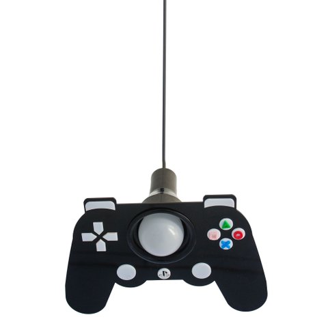 Lustre Luminária Controle Ps4 em Acrílico – Decoração Gamer, Bivolt, Soquete E27