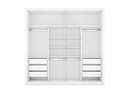 Ver imagem 3 de Guarda Roupa Casal 2 Portas 6 Gavetas - Sevilha-branco Acetinado - Made Marcs