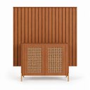Ver imagem 2 de Kit Smart com Buffet Bend Sextavado Principal Incolar Cedro Metal Dourado