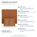 Ver imagem 4 de Kit Smart com Buffet Bend Sextavado Principal Incolar Cedro Metal Dourado
