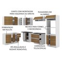 Ver imagem 5 de Armário de Cozinha Completa de Canto 100% MDF 419cm Branco/Rustic Acordes Madesa 03