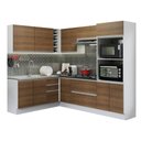 Ver imagem 3 de Armário de Cozinha Completa de Canto 100% MDF 419cm Branco/Rustic Acordes Madesa 03