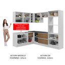 Ver imagem 6 de Armário de Cozinha Completa de Canto 100% MDF 419cm Branco/Rustic Acordes Madesa 03