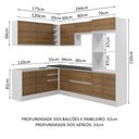 Ver imagem 4 de Armário de Cozinha Completa de Canto 100% MDF 419cm Branco/Rustic Acordes Madesa 03