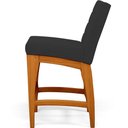 Ver imagem 6 de Banqueta Baixa Para Cozinha Bancada Bar Sala De Jantar Fixa Mila L02 Suede Preto - Lyam Decor