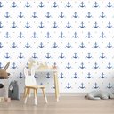 Ver imagem 1 de Papel de Parede Adesivo Baby Ancora Azul - 2,8m