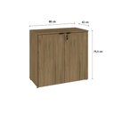 Ver imagem 6 de Armário Baixo com 02 Portas 75x80x42cm Wlab80 Vermont Oak Preto