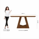 Ver imagem 4 de Mesa Santiago com 6 Cadeiras Sextavada Frei/off/corino Caramelo - M.a Freijó/off Pre/corino