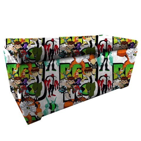 Puff Bau Solteiro Infantil 70 Centimetros - Desenhos Estampa Ben-10 Mar Beatriz Decor