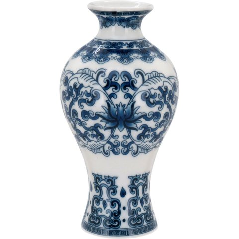Vaso Decorativo Enfeite Casa Cerâmica 14x8x8cm Azul