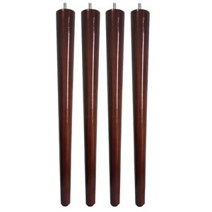Kit de 4 Pé Palito 75cm Imbuia Marrom Escuro com Parafuso 5/16