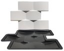 Ver imagem 1 de Forma 3d Gesso e Cimento Abs - Tijolinho Côncavo 50x40cm