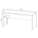 Ver imagem 2 de Mesa Multiuso Escritório Me4185 180cm Nogal - Tecno Mobili