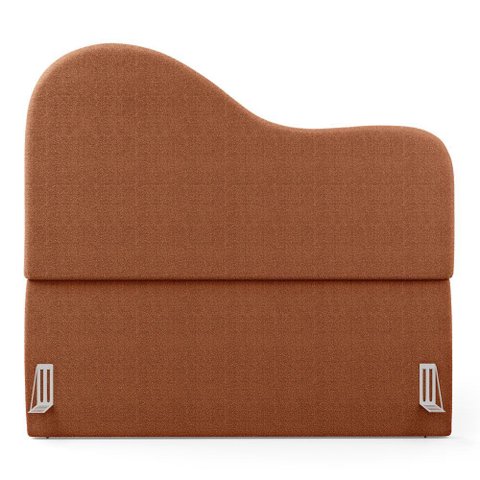 Cabeceira Orgânica Cama Box Casal Padrão Sea 140cm com Frame Bouclé - Desk Design