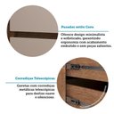 Ver imagem 4 de Cômoda 4 Gavetas Uni Luciane Móveis Avelã Pf/cinammon Pf
