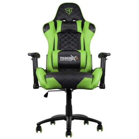 Cadeira Gamer Profissional Tgc12 Preta/verde Thunderx3