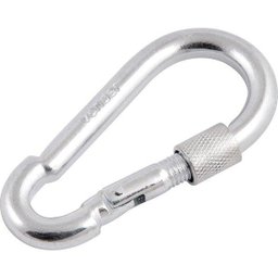 Mosquetão c/ trava roscada 5x50mm leve galvanizado Vonder - 1