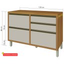 Ver imagem 4 de Cozinha Ilha Completa Baronesa Off White com Freijó - Nesher