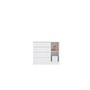 Ver imagem 3 de Comoda Infantil Sapateira 1 Porta 4 Gavetas Branco - Fdecor