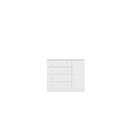 Ver imagem 1 de Comoda Infantil Sapateira 1 Porta 4 Gavetas Branco - Fdecor