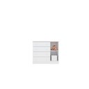 Ver imagem 4 de Comoda Infantil Sapateira 1 Porta 4 Gavetas Branco - Fdecor