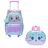 Kit Mochila de Rodinhas + Lancheira Térmica Pack Me Cat Pacific Lilás - 1