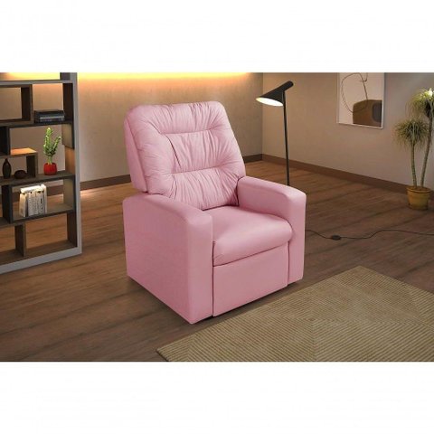 Poltrona Reclinável Paris Papai Mamãe Amamentação Corano Rosa 309
