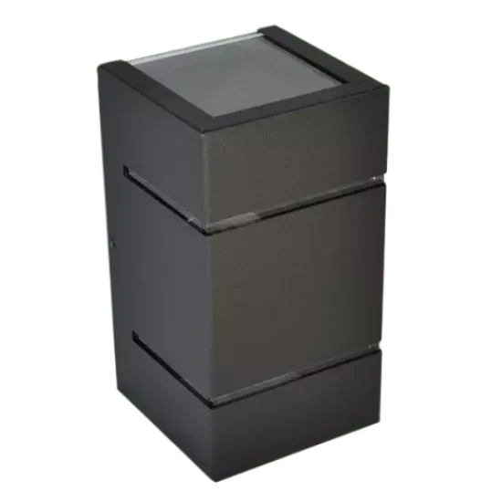 Ver imagem 1 de Arandela Quadrada em Alumínio com Dois Fachos de Luz Interna ou Externa Branca ou Preta 1 Lâmpada G9