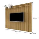 Ver imagem 3 de Painel Para TV Ripado Até 75 Polegadas Venus 1.8 X 2.2 Cumaru – Giga Móveis