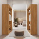 Ver imagem 3 de Closet Solteiro Premium 4 Gavetas Freijó Amoudi Móveis