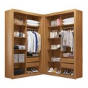 Ver imagem 1 de Closet Solteiro Premium 4 Gavetas Freijó Amoudi Móveis