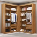 Ver imagem 2 de Closet Solteiro Premium 4 Gavetas Freijó Amoudi Móveis