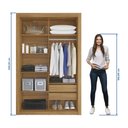 Ver imagem 4 de Closet Solteiro Premium 4 Gavetas Freijó Amoudi Móveis