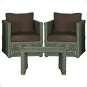 Ver imagem 1 de Mesa e 2 Poltronas Madri Corda Náutica Estofado 9 Trama Verde