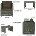 Ver imagem 2 de Mesa e 2 Poltronas Madri Corda Náutica Estofado 9 Trama Verde