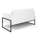Ver mais imagens de Sofá Namoradeira com 2 Poltronas Base Industrial Alta Preto Marisa Corano Branco D03 - D\'rossi