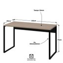 Ver imagem 4 de Mesa para Escritório Diretor Estilo Industrial 1,35m Netmobil - Dubai/preto