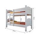 Ver imagem 3 de Conjunto Beliche Madrid com Grades e Armário Organizador Gold 2 Portas para Dormitório - Branco