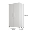 Ver imagem 2 de Conjunto Beliche Madrid com Grades e Armário Organizador Gold 2 Portas para Dormitório - Branco