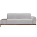 Ver imagem 6 de Sofá Molino 3 Lugares 180cm C/mesa Auxiliar Direito Pés Ouro.f Bouclé Cinza Claro - Nexta Casa