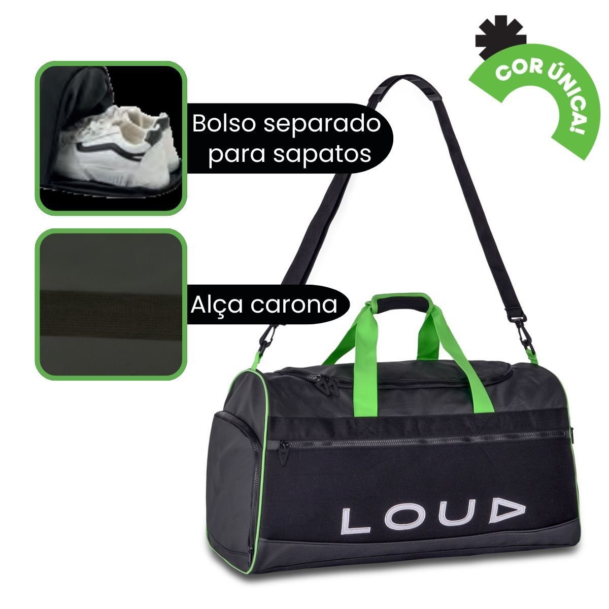 Bolsa Meia Viagem Casual Loud Gamer Bolsa Academia Dia a Dia - 2