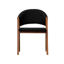 Ver imagem 3 de Cadeira de Jantar Estofada Essencial Base Madeira Maciça Veludo:preto